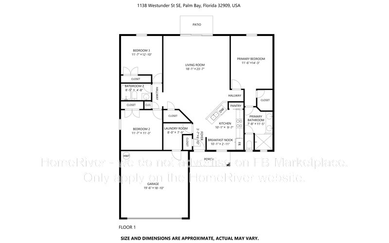 Move in ready! 1138 Westunder St SE Palm Bay, FL 32909 property image